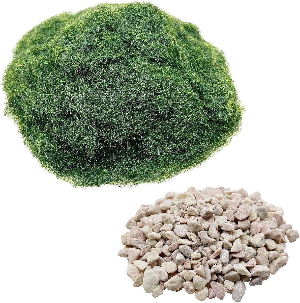 Statisch gazon 5 mm voor microlandschappen en diorama's, donkergroen, decoratief en veelzijdig