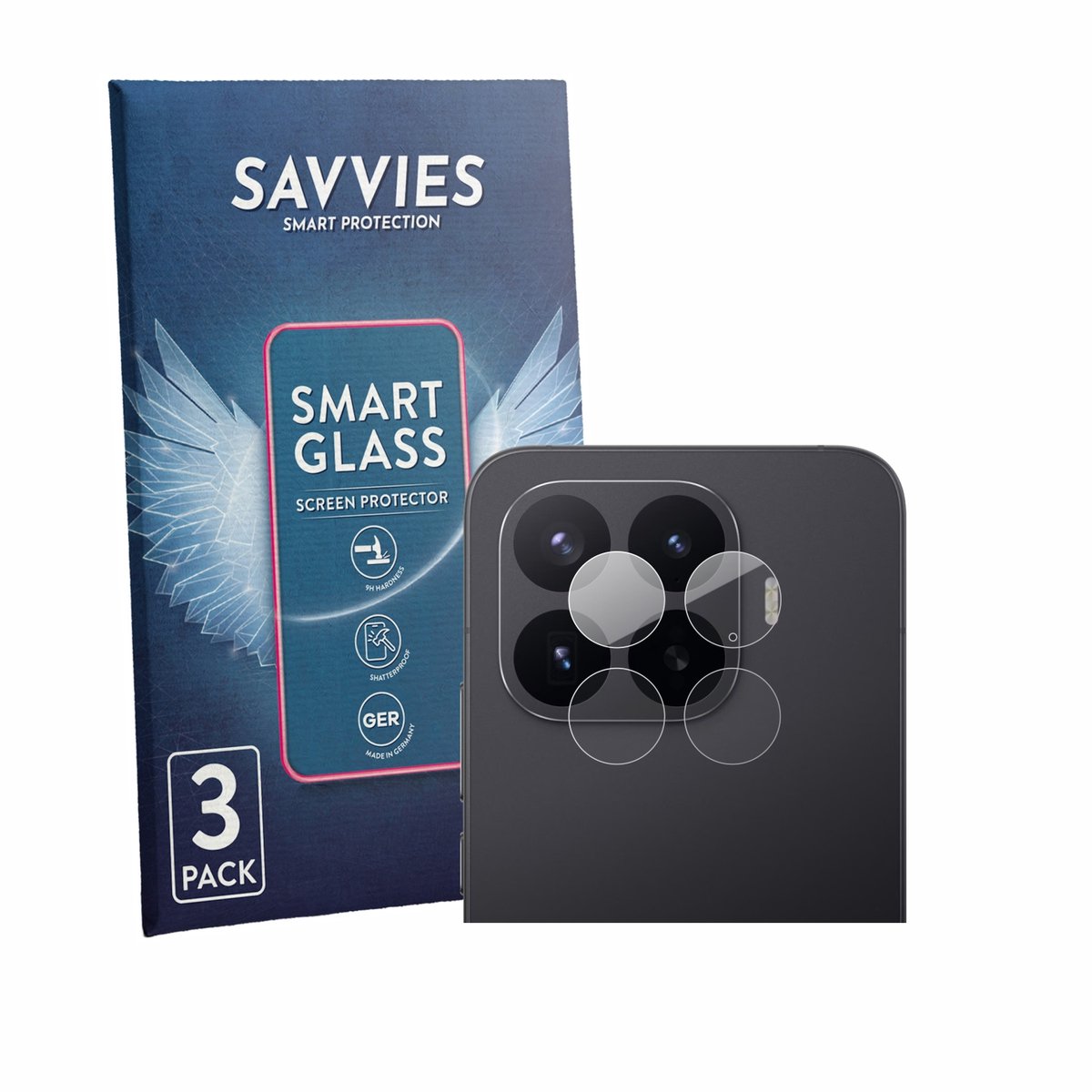 3 Stuks Savvies Screenprotector - geschikt voor Xiaomi 17T Pro (ALLEEN Camera Lens) - beschermfolie glas transparant