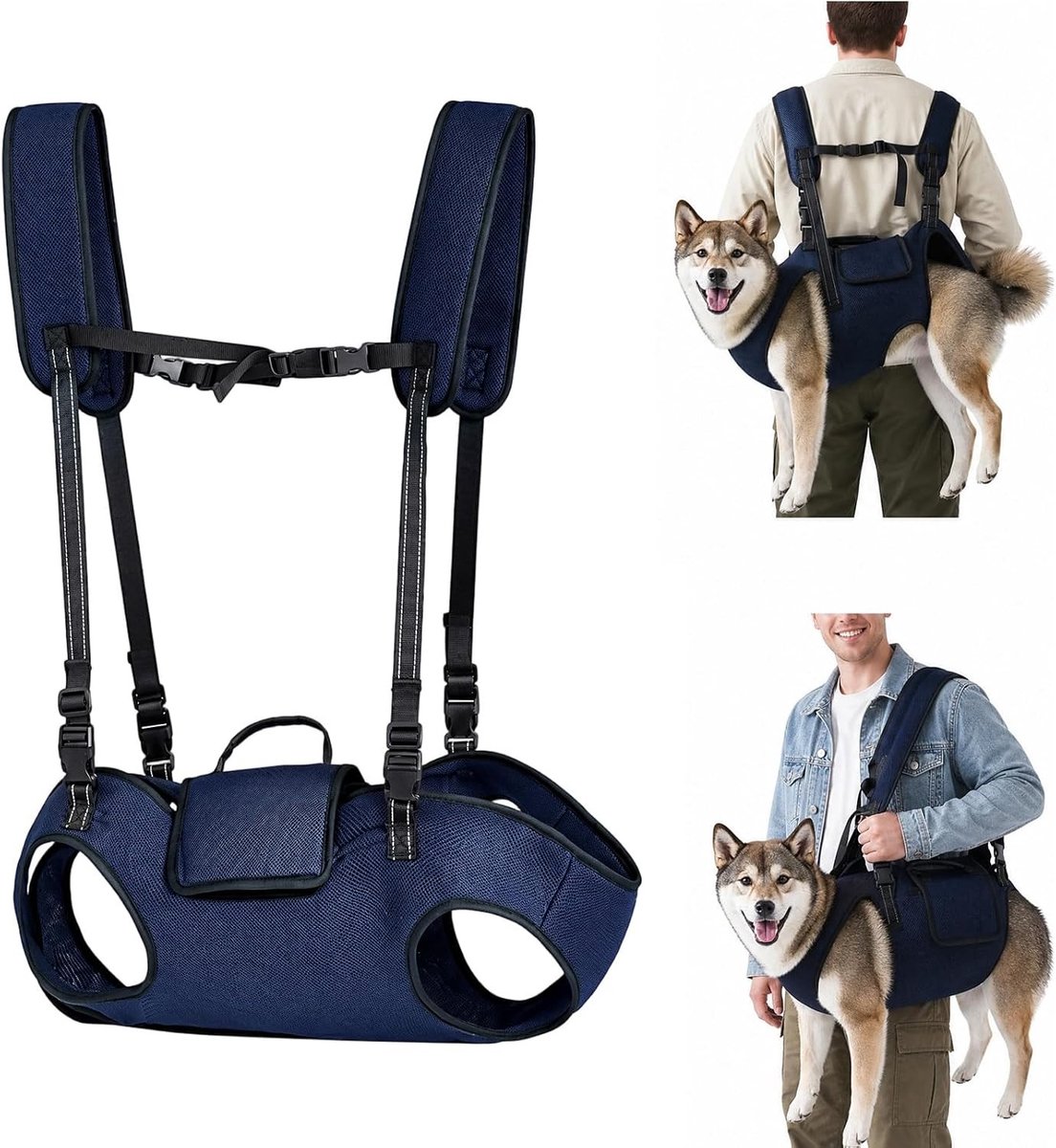 Draagharnas Hond - XXXL - Dubbellaags Polyester Mesh - Voor Middelgrote tot Grote Honden