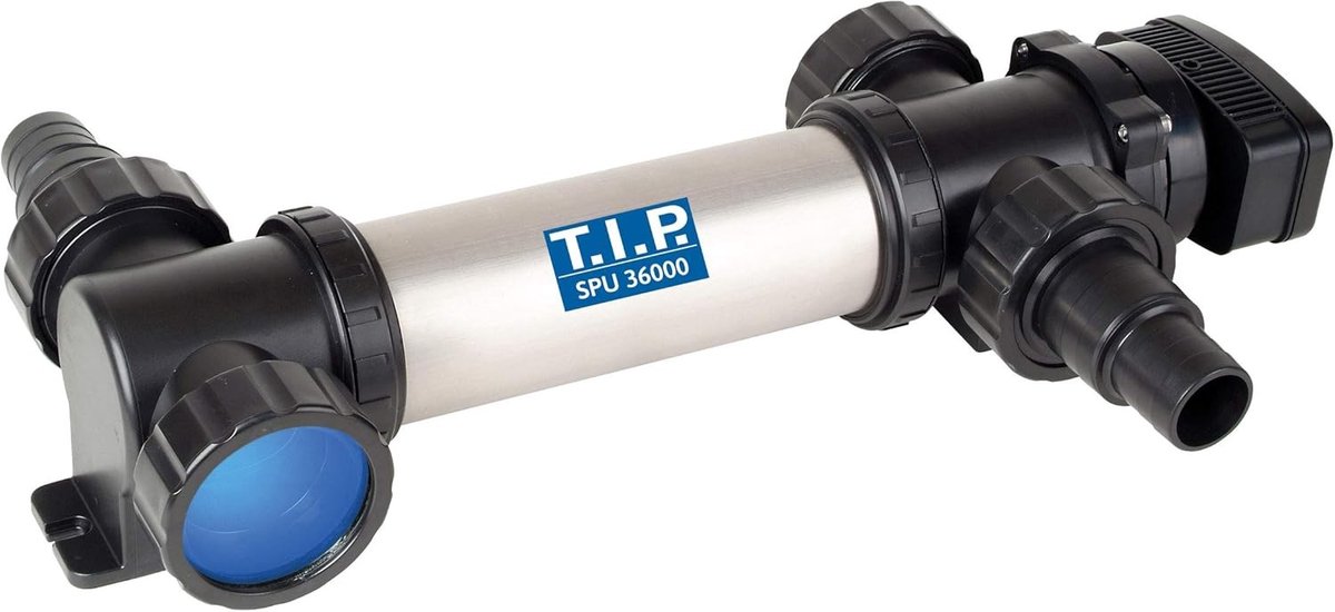 Vijverfilter met UV lamp - Roestvrij staal - Centrifugaal - Vermindert bacteriën en algen - Voor Zwembaden