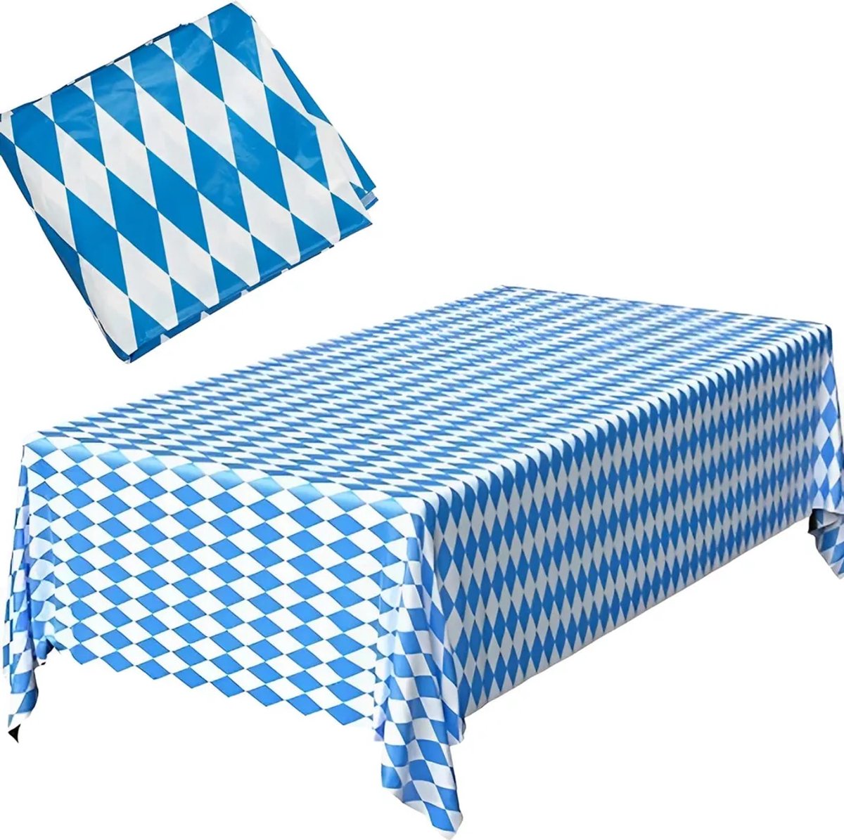 Tafelkleed in Beierse stijl, rechthoekig, 130 x 220 cm, Geschikt voor Duitse feestdecoratie.