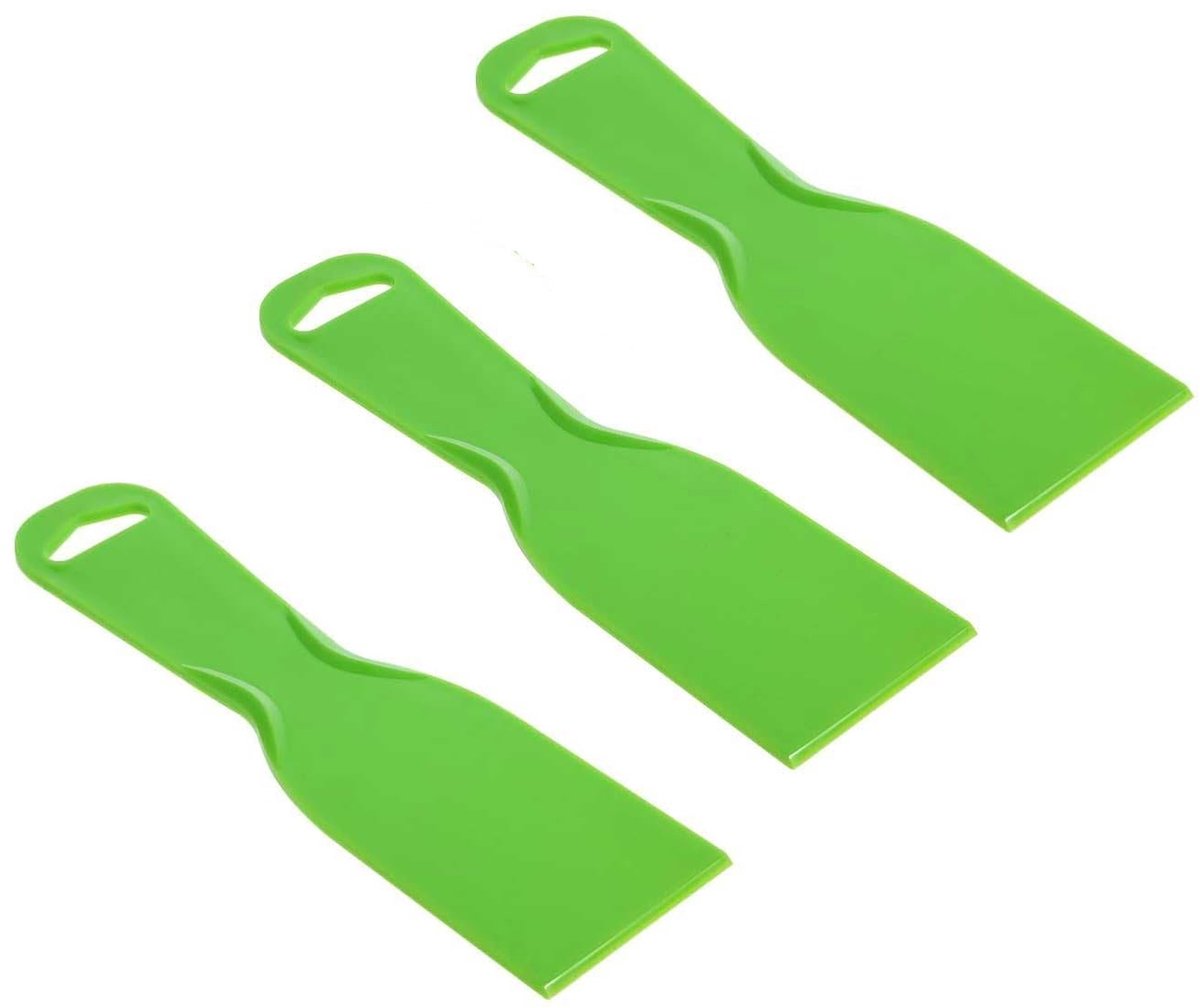 3 stuks plastic plamuurmes: 2 inch groene flexibele verfschraper voor gipsplaten en muurschilderingen - ShopVlot