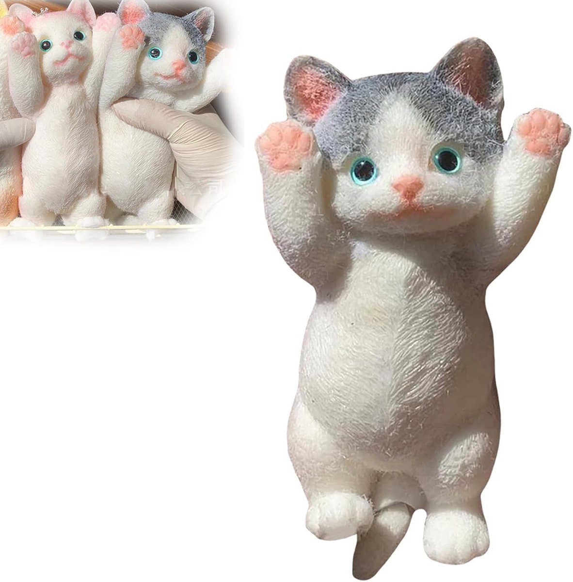 GIUSOBG Anti-stress Speelgoed voor Katten, 13 x 7 cm, Knijpspeelgoed, Anti-stress Knijpspeelgoed, Ontspanning voor - ShopVlot