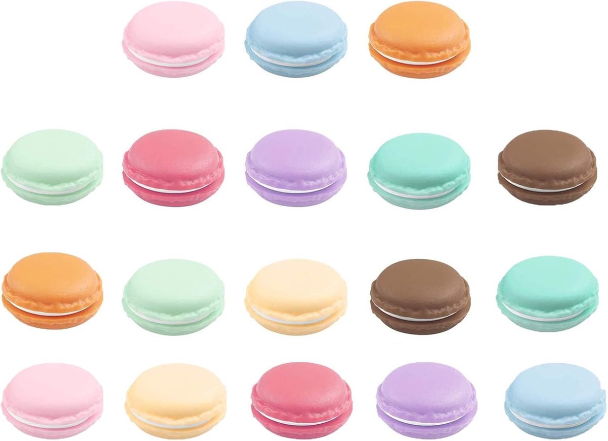 18-delige Mini Macaron Opbergdoos, Kleurrijke Mini Dozen voor Sieraden, Pillen en Kleine Accessoires