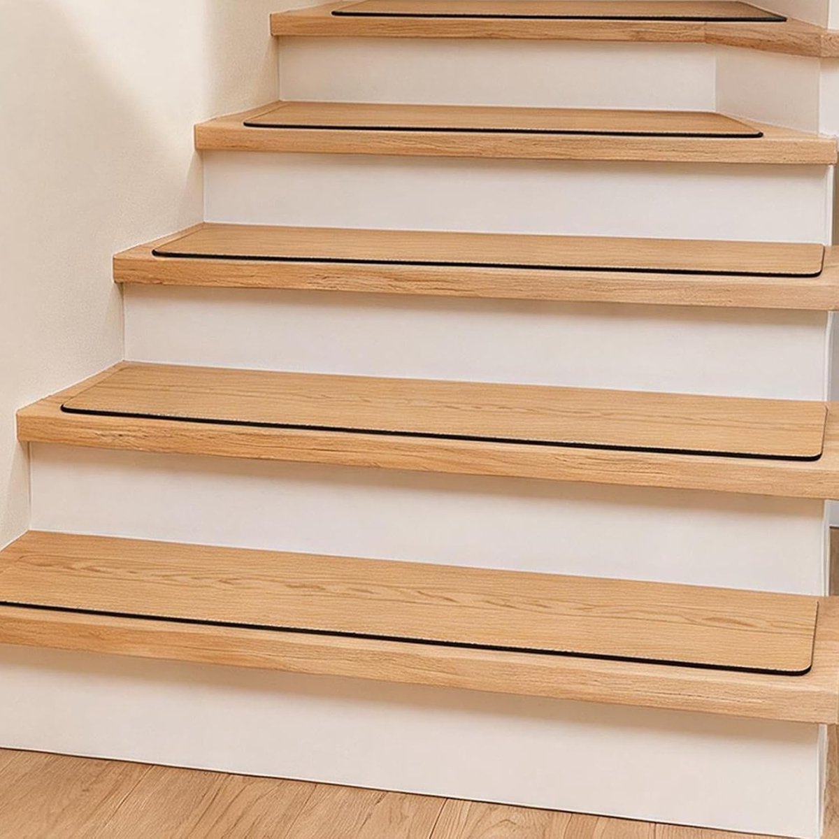 Antislip trapmatten set van 15 stuks, zelfklevend, 76x20 cm, bruin, voor veiligheid en comfort