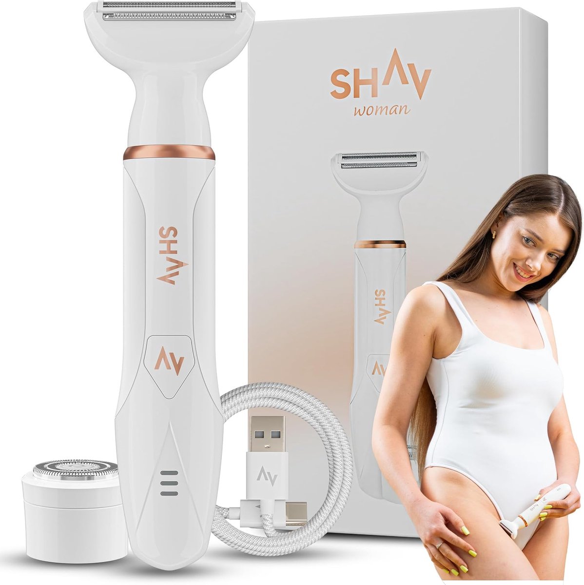 Elektrisch dames scheerapparaat Shav Woman, dames scheerapparaat, intiem scheerapparaat voor vrouwen, elektrische - ShopVlot