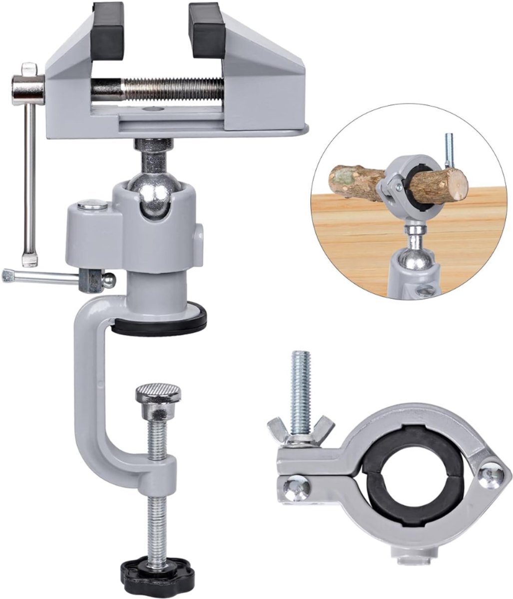 DYVNS® Bankschroef met Tafelklem - Tafelbankschroef - 360° Graden Draaibaar
