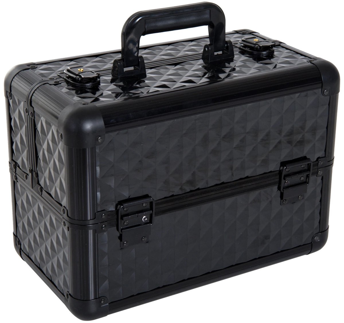 Atlasyx make up organizer - Makeup tas - Beautycase - Make up koffer - Cosmetica koffer - Met slot - 35,5 x 20 x 25,5 cm - Zwart