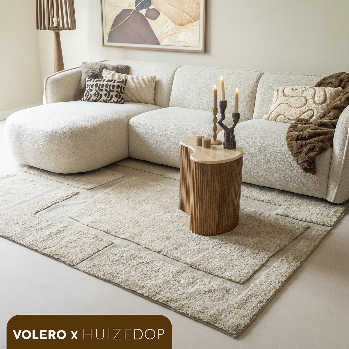 Studio Clarice Wollen vloerkleed - Judith Pebble Greige - 200x290cm