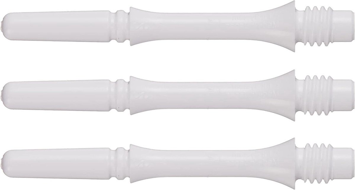 Dart Accessoires - Shafts - Darts Spelen - Draaiend Systeem - Maat 2 - Transparant Wit