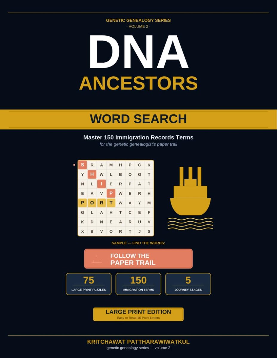 DNA Ancestors Word Search: Master 150 Immigration Records Terms for Genetic Genealogists — 75 Large-Print Puzzles on - ShopVlot