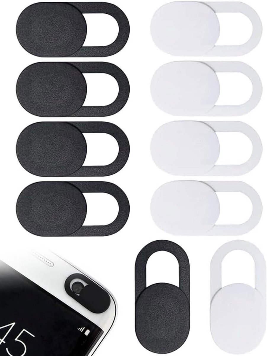 Webcam Privacyhoezen - Zwart - Ultradun - Met Plakband - Voor Laptop, Smartphone en iPad