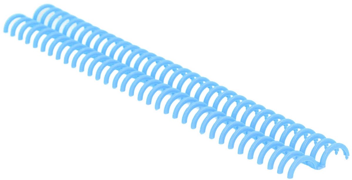 10 Stks Spiraal Binding Coils 15mm/0.59in 34 Gaten Polypropyleen Slijtvaste Bindende Stekels voor Briefpapier(Blauw) - ShopVlot
