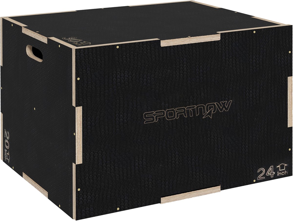 SPORTNOW Springbox Beukenhout 61L x 51B x 41H cm Zwart