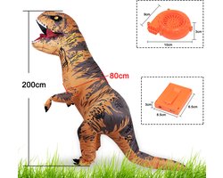Opblaasbaar T-rex Dinosaurus kostuum 2M - Dinopak volwassenen - Dinosaurus pak - Halloween Carnaval verkleed pak - Dinosaurus kostuum pak