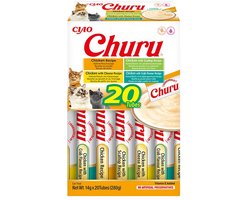 Inaba Ciao Churu Creamy Puree Liquid Kattensnack Kip variëteiten 20x14g