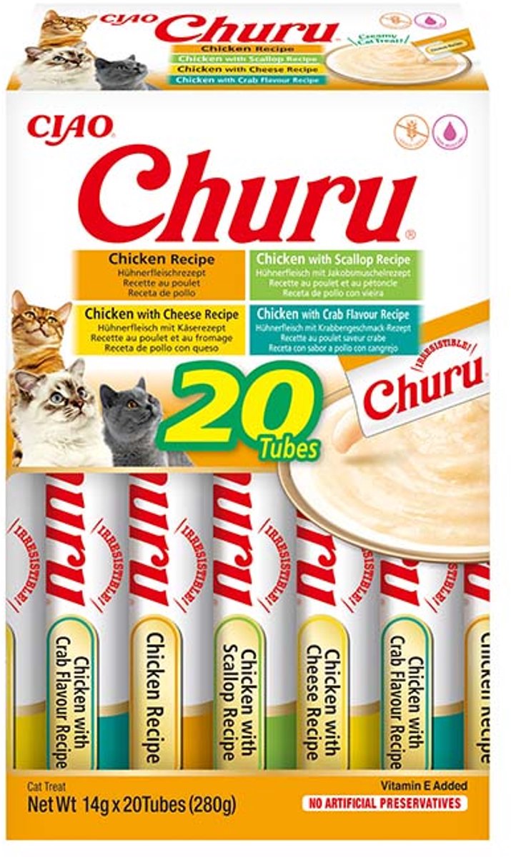 Inaba Ciao Churu multipack met kip kattensnack 40 x 14 g