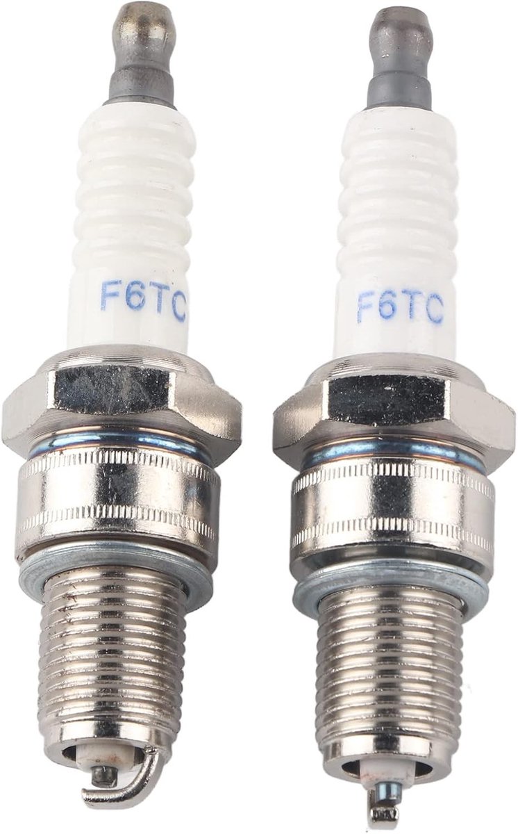 2 Stuks Vervangende Bougies F6RTC voor MTD Grasmaaier, Geschikt voor Torch Motoren en Tuinmachines
