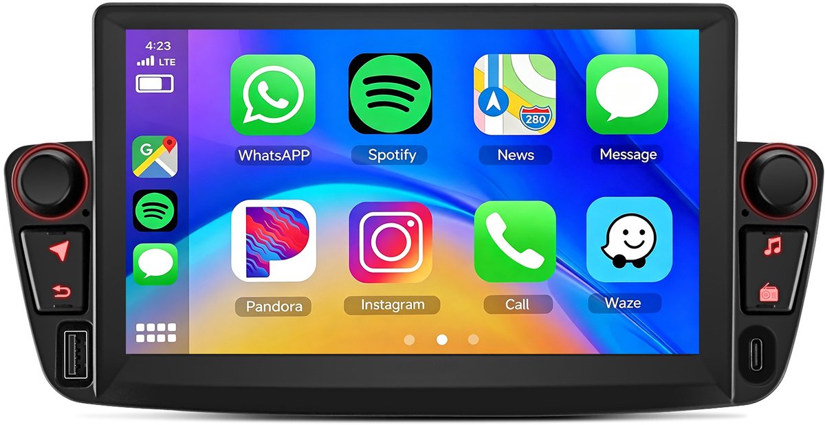 Cestovet LINUX Autoradio - 7"Screen Geschikt Voor Toyota Aygo/PEUGEOT 107/Citroen C1 2005-2014 - Draadloos Apple Carplay & Android Auto - FM,RDS,USB