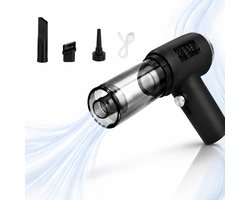 Draadloze Autostofzuiger - Nat & Droog Handstofzuiger voor Auto Interieur - USB Oplaadbaar met 3 Opzetstukken - Compacte Kruimeldief voor Auto, Bureau en Thuis