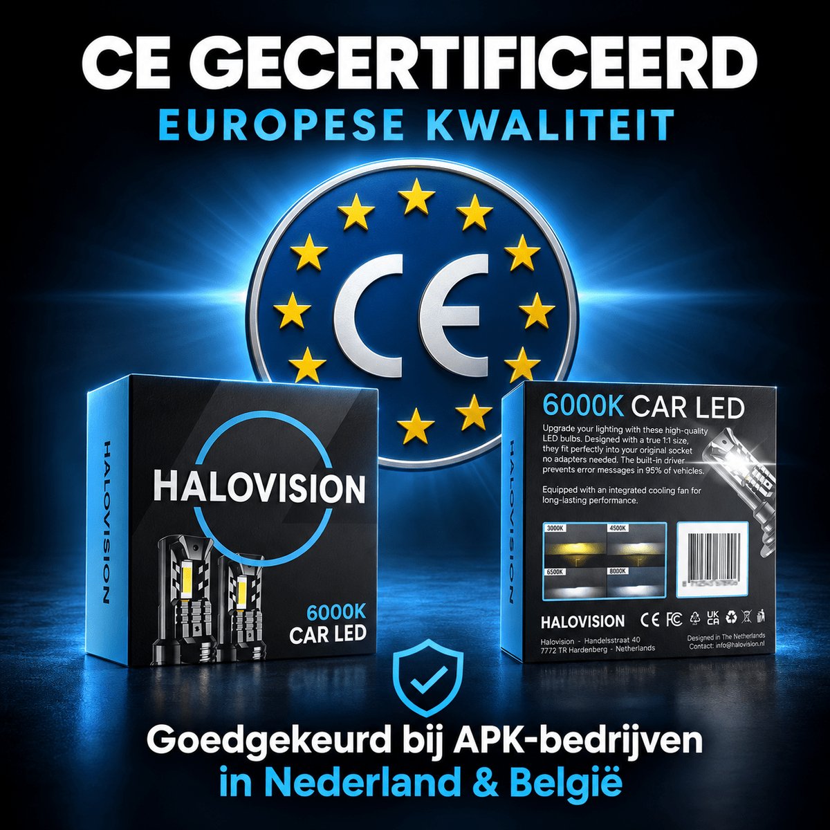 HaloVision Turbo LED Koplampen H7 – 25W 5000Lm 6000K Helder Wit – Canbus Plug en Play Dimlicht Grootlicht LED Set van 2 Autolampen – foto 6