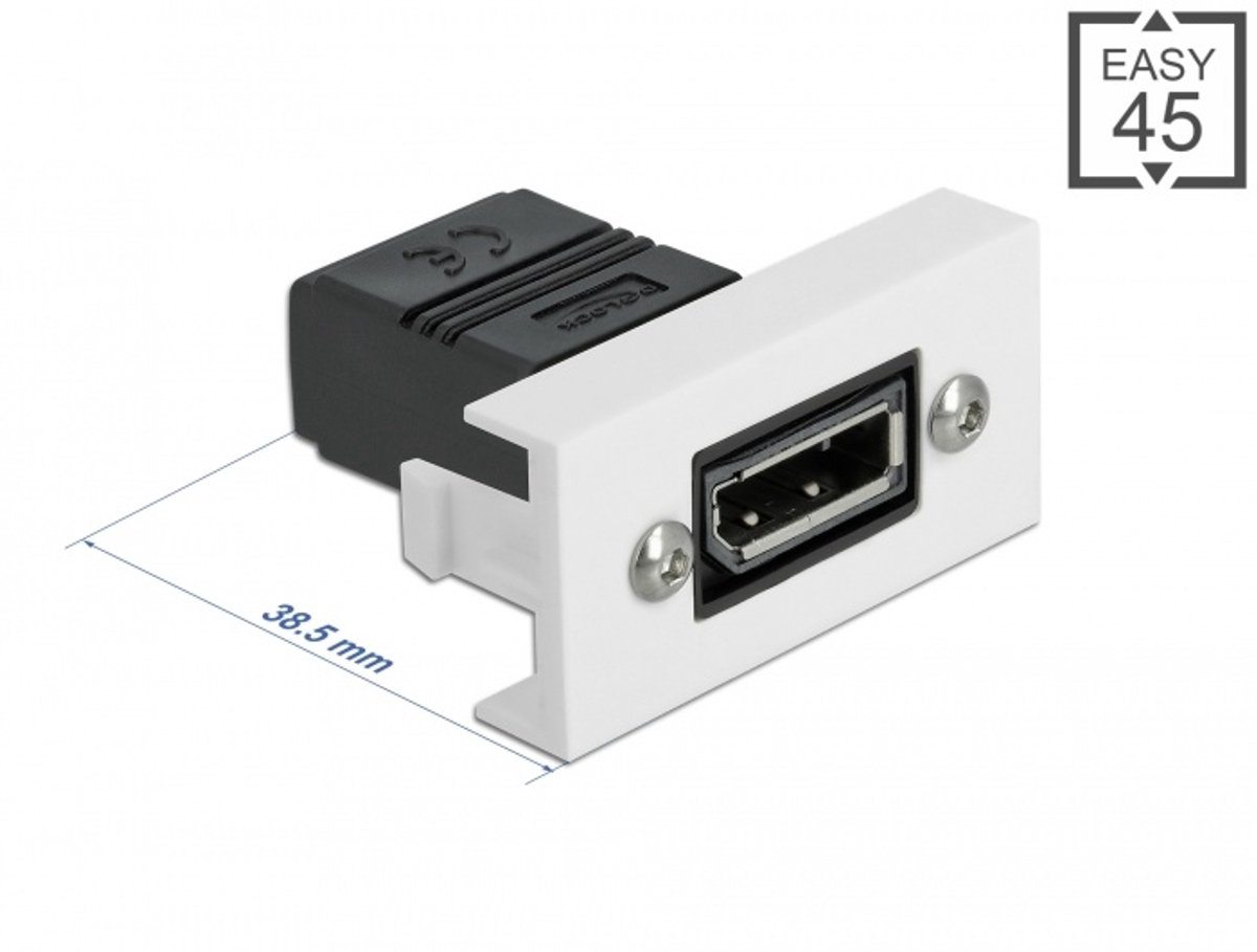 Delock Easy 45 DisplayPort Module straight 22.5 x 45 mm