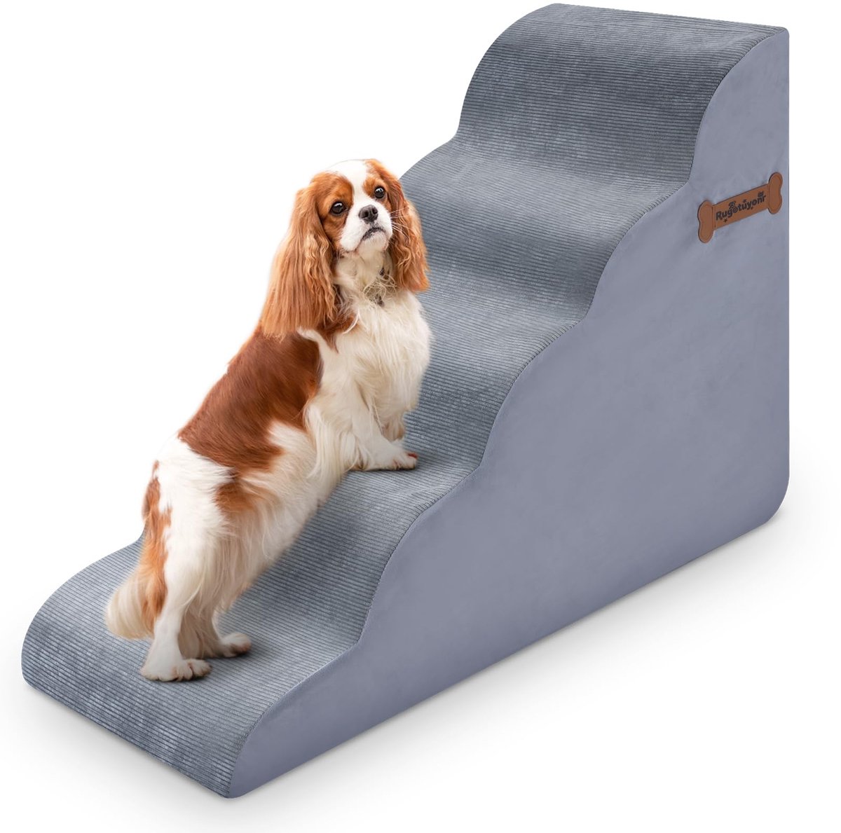 Famanu – Hondentrap voor kleine honden, 60 cm hoog, 5-traps hondenvoetstool, 40 x 87 x 60 cm, antislip huisdiertreden, ideaal voor banken en hoge bedden