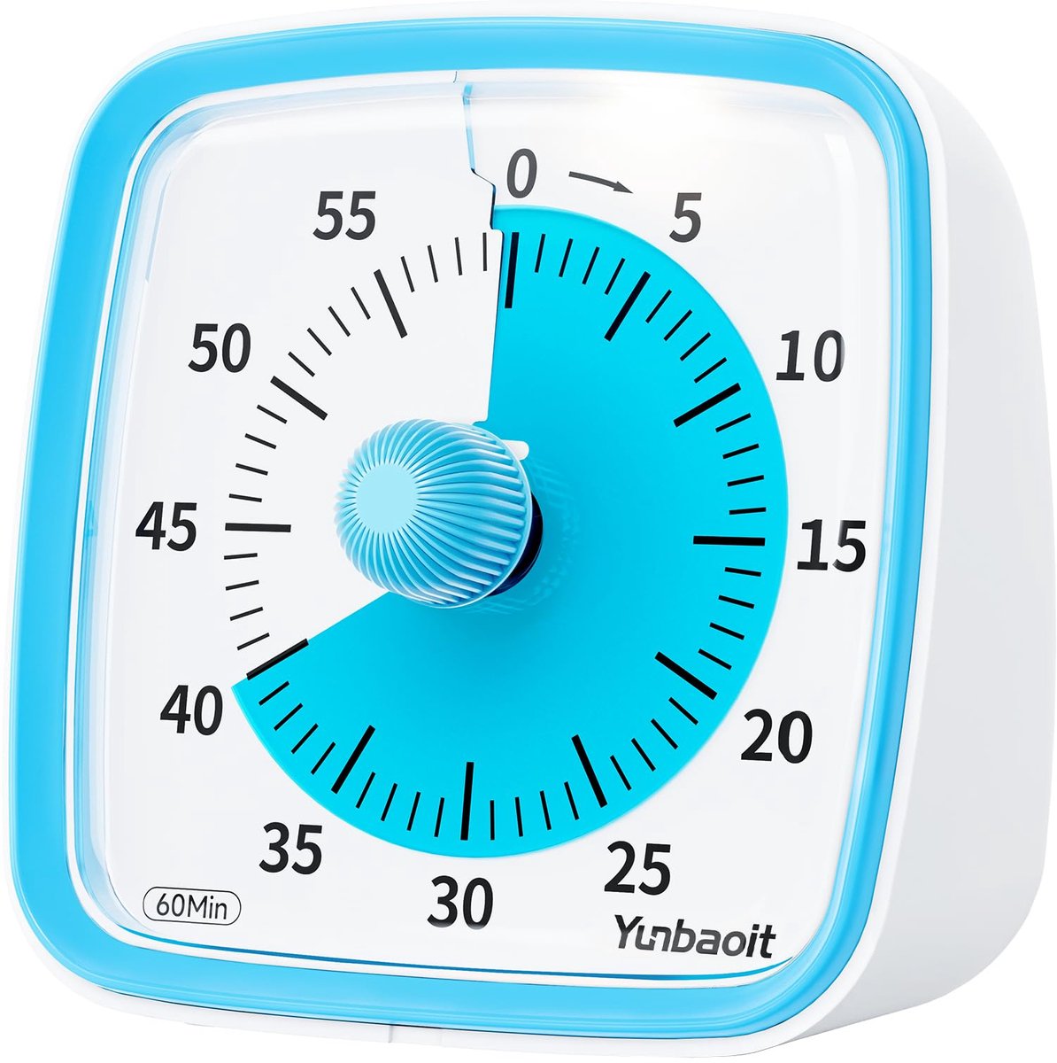 Namajunas - Studie timer voor kinderen - Visuele timer 60 minuten - Stille beweging - Met nachtlampje - Valbestendige siliconen hoes - Geluidsloos - Concentratie verbeteren - Kookwekker - Leerklok timer - Geschikt voor thuis, school, kantoor en meer