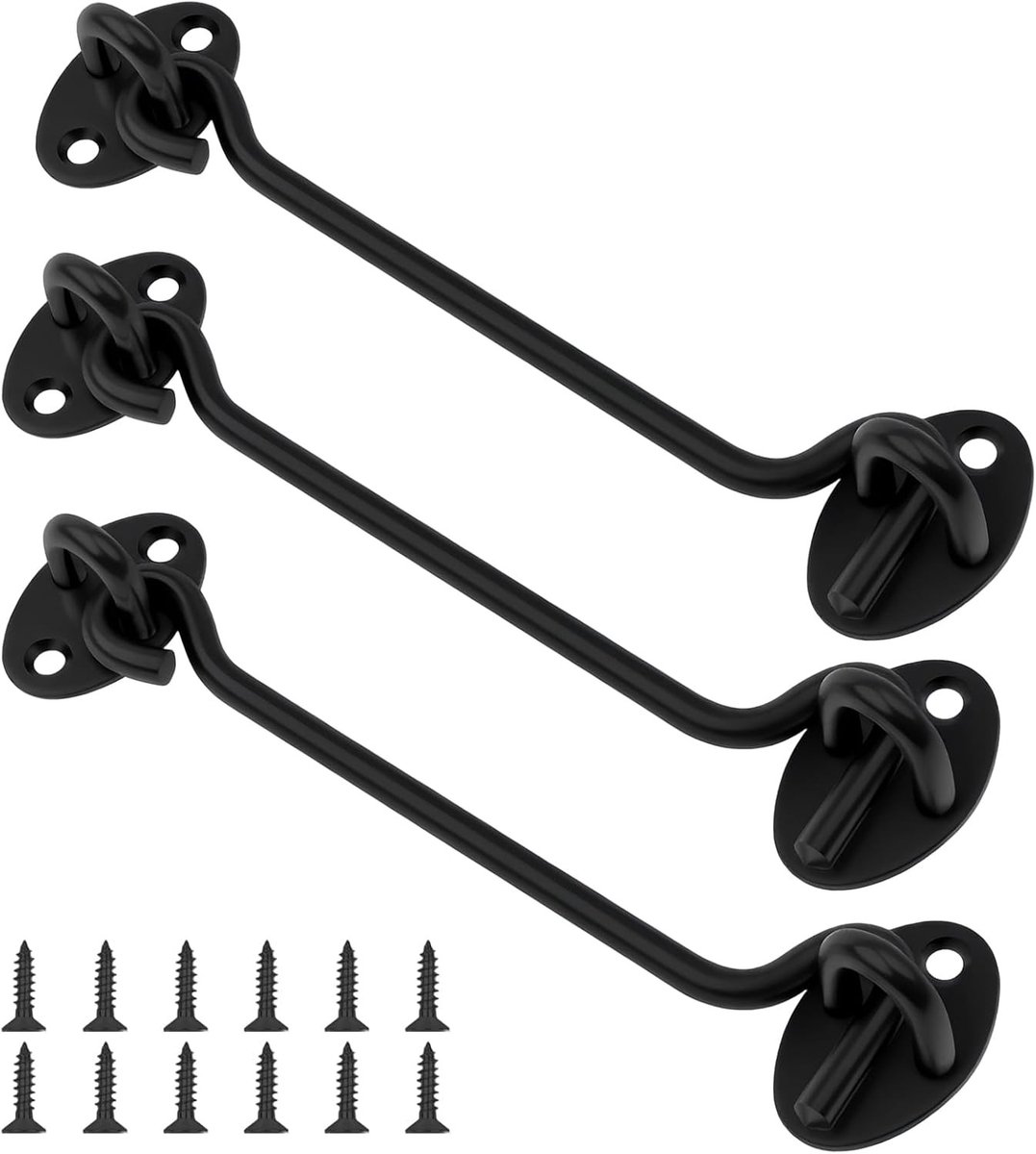 Windhaak Deur - Zwart - 150 mm - Roestvrij staal - Voor Huis en Tuin