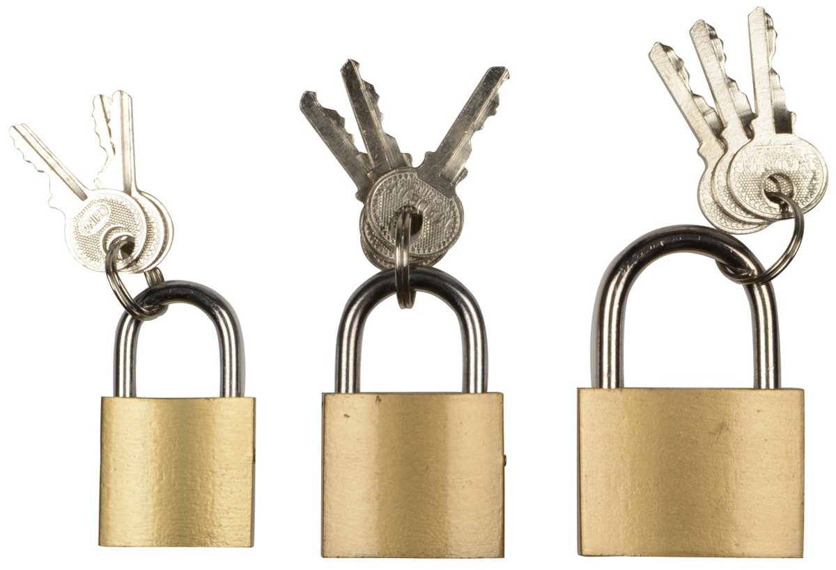 Padlock, 3pcs. — cadeau in Cadeau-ideeën - foto 3