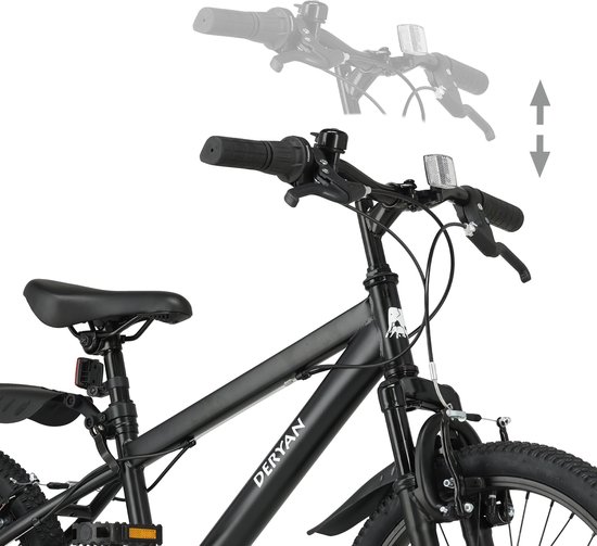 Deryan Kinder Mountainbike 20 Inch - Verstelbaar - Zwart van Deryan — afbeelding 3