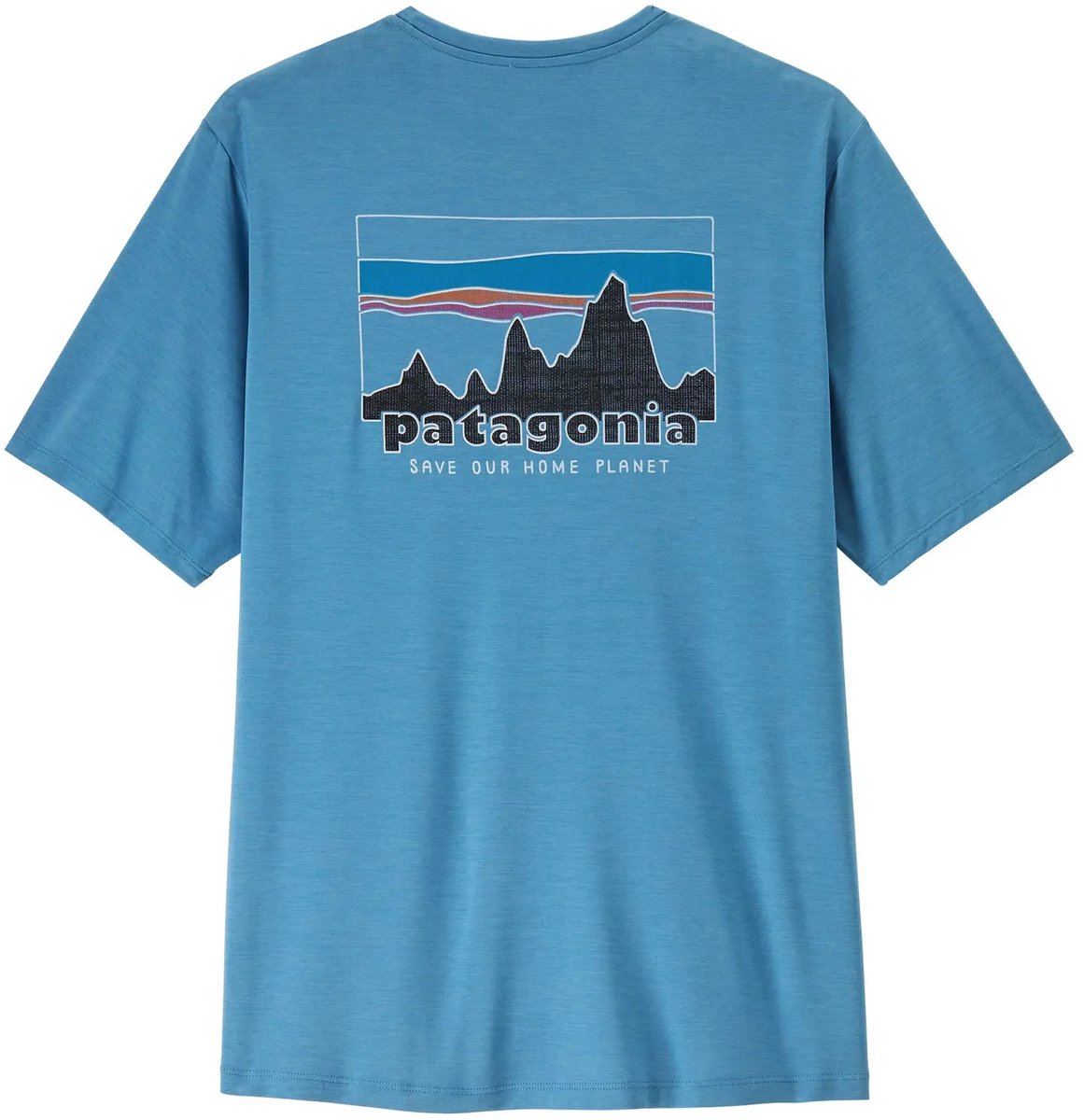 Patagonia Cap Cool Daily Shirt ’73 Skyline T-shirt Licht Shore Blauw