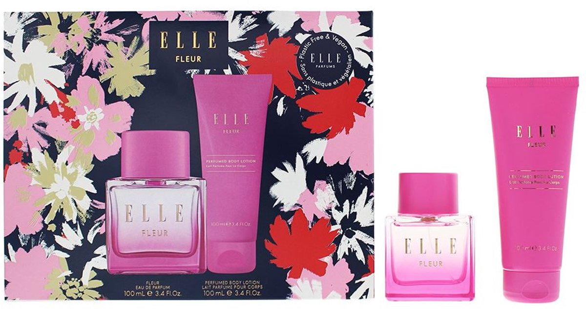 Elle Fleur 2 Piece Gift Set: Eau De Parfum 100ml - Body Lotion 100ml