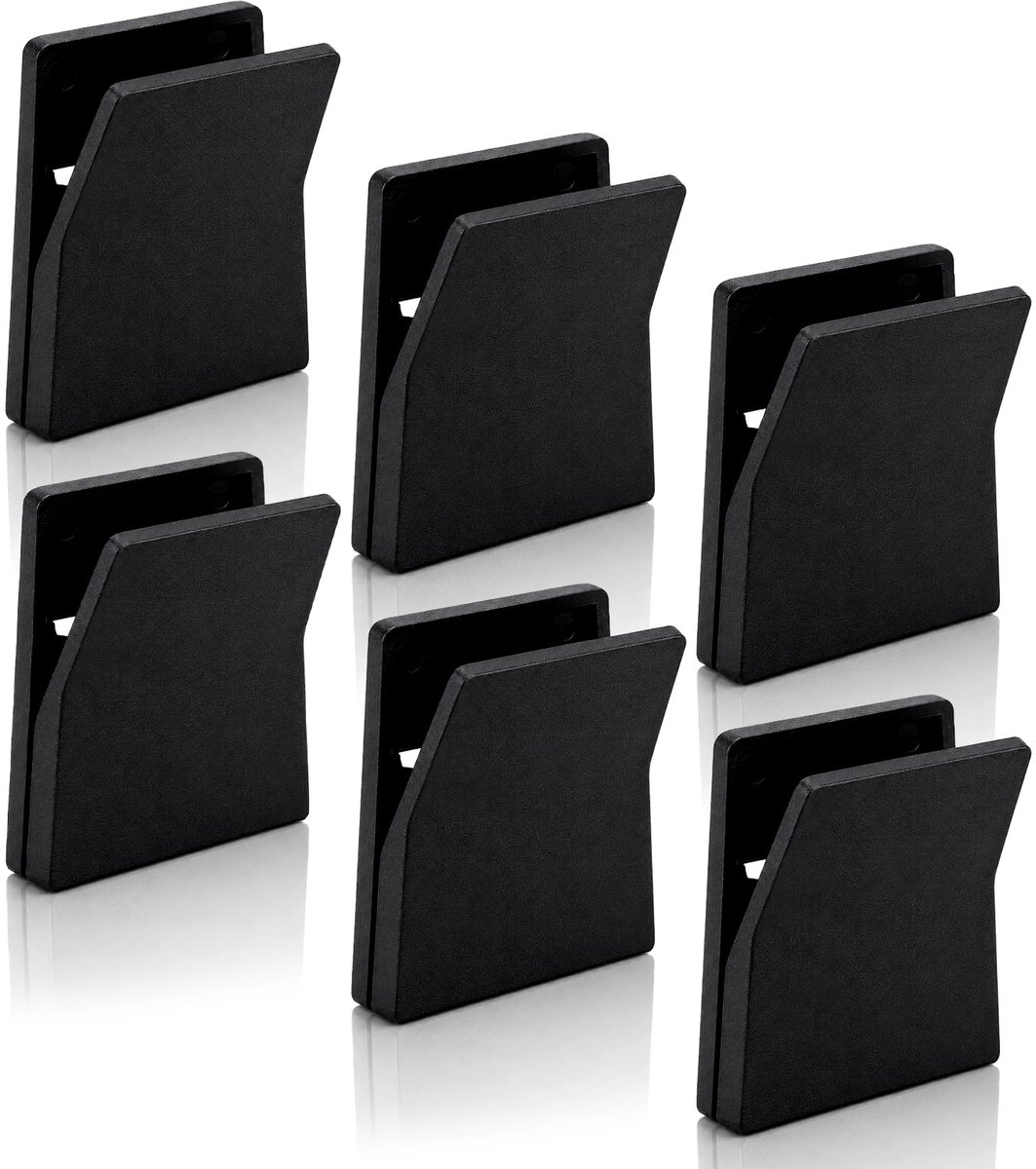 6 stuks zelfklevende veerclips kunststof rechthoekige wandclips - ShopVlot