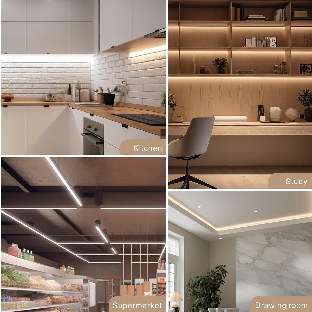 Led Onderbouwlamp - Wit - 32 cm - LED Lichtstrip met Schakelaar - Voor Keuken en Kelders