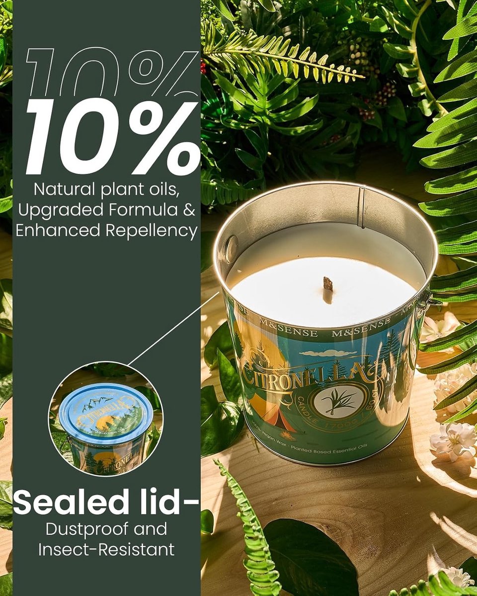 Citronella Kaars - Citroengras Pepermunt - 1706 g - Natuurlijke Sojawas met Citronellaolie - Voor Buiten