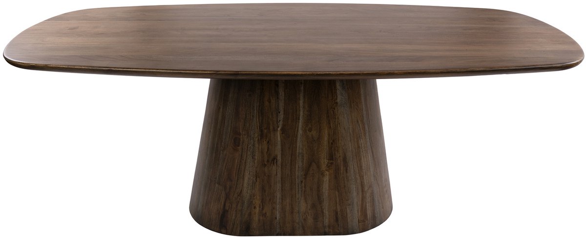 Giga Meubel Eettafel Central - Deens Ovaal Bruin Hout - 215x105x77cm