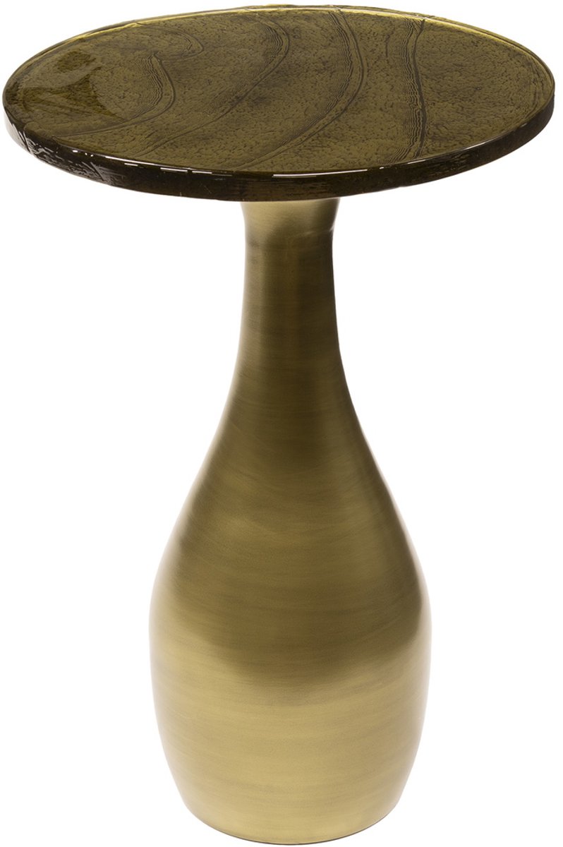 Giga Meubel Bijzettafel Eclipse - Goud Metaal/Glas - 40x40x60cm