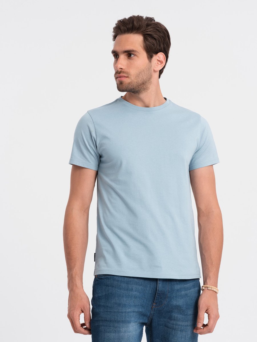 Ombre - Jiban - T-Shirt Heren - Lichtblauw - Modaitalia