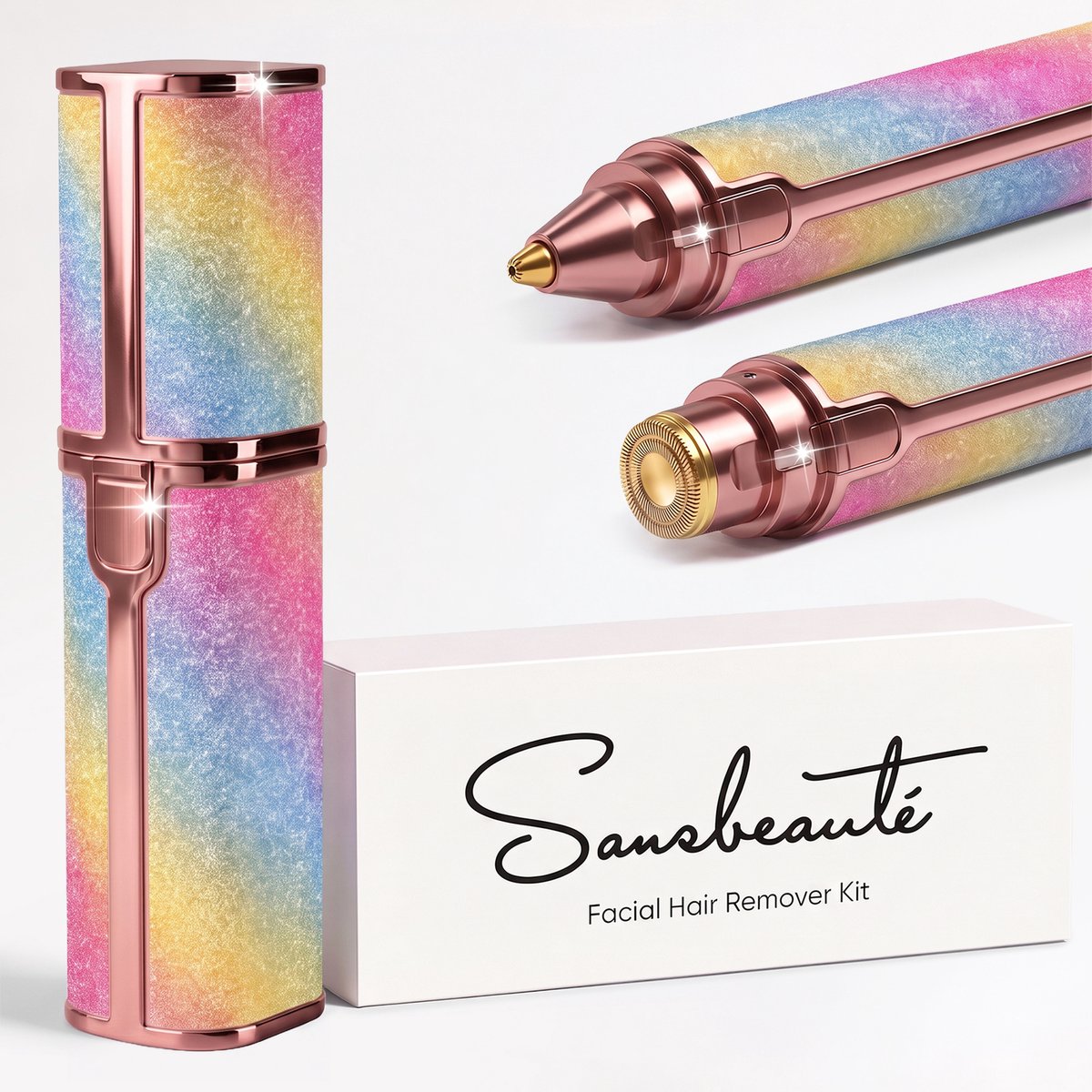 Bol.com Sansbeauté® Wenkbrauw Trimmer - Gezichtsontharing Dames - Gezicht Trimmer Vrouw - Gezichtsontharing Dames - Gezichtstrim... aanbieding