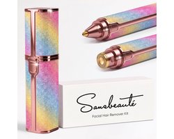 Sansbeauté® 2-in-1 Wenkbrauw Trimmer - Gezichtsontharing Dames - Gezicht Trimmer Vrouw - Gezichtsontharing Dames - Gezichtstrimmer - Snor Trimmer - Face Shaver - Flawless Gezichtshaarverwijderaar - Facial Hair Remover - Mini Shaver - Eyebrow Trimmer
