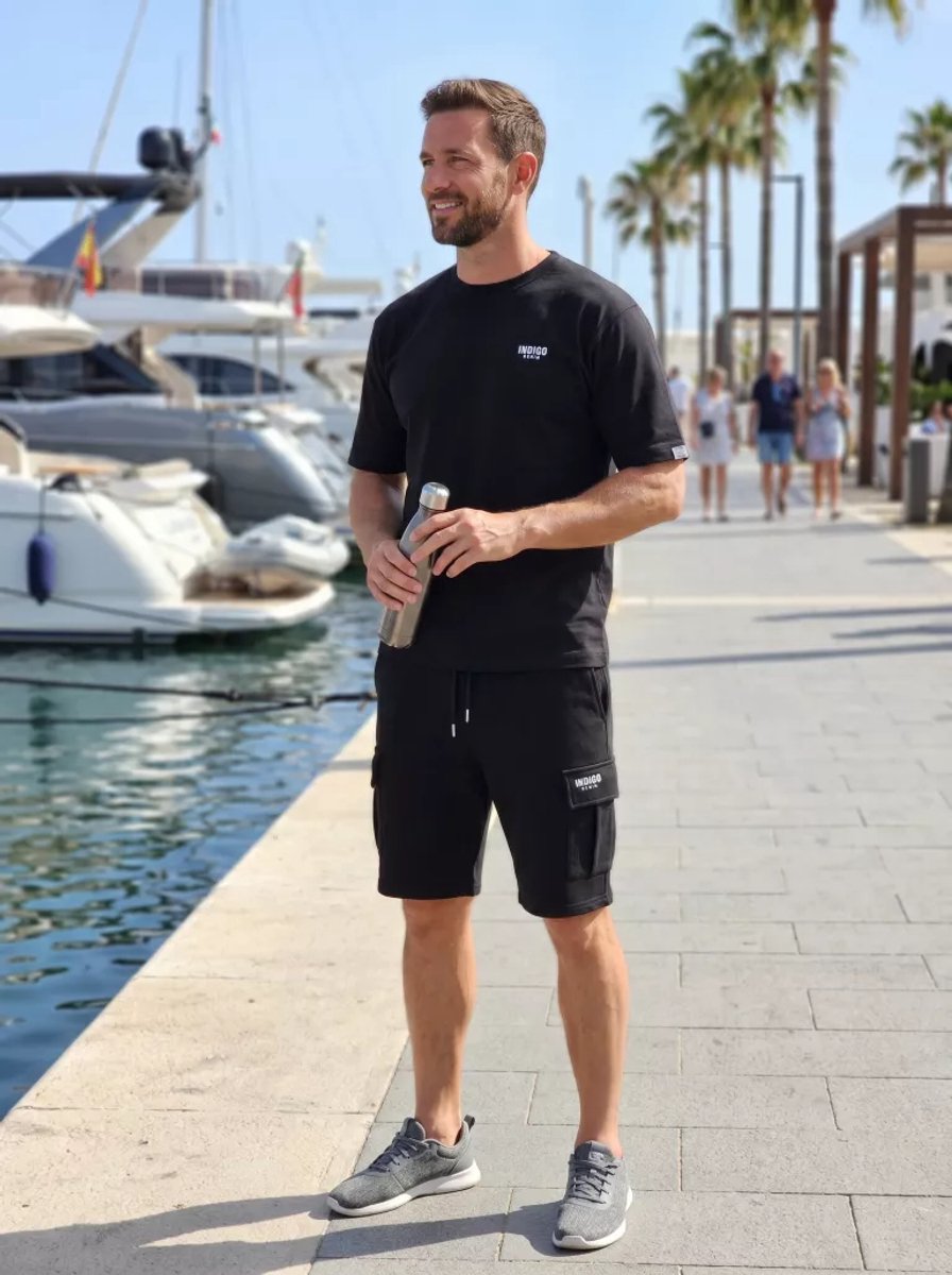 Indigo Denim - Jogging Huispak Katoen - Zwart - Cargo
