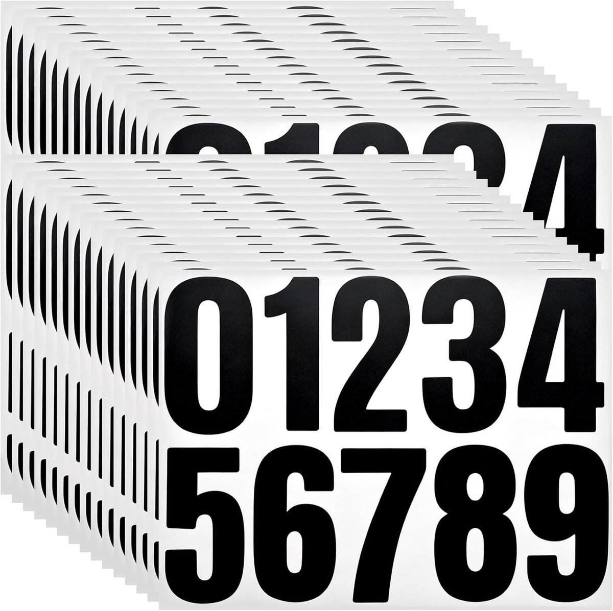 30 vel zelfklevende cijfers, 10 cm weerbestendige nummerstickers voor huisnummers en brievenbussen, 0-9 vinyl cijfers