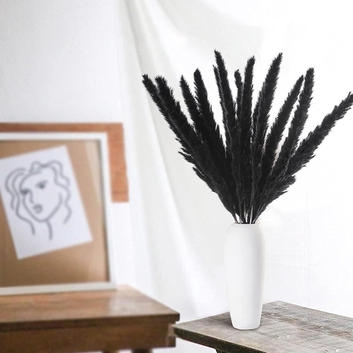 Natuurlijke Gedroogde Bloemen Boeket - 30 Stuks Pampasgras en Riet voor Decoratie - 44 cm Lange Bloemen voor Huis en Bruiloft Decor
