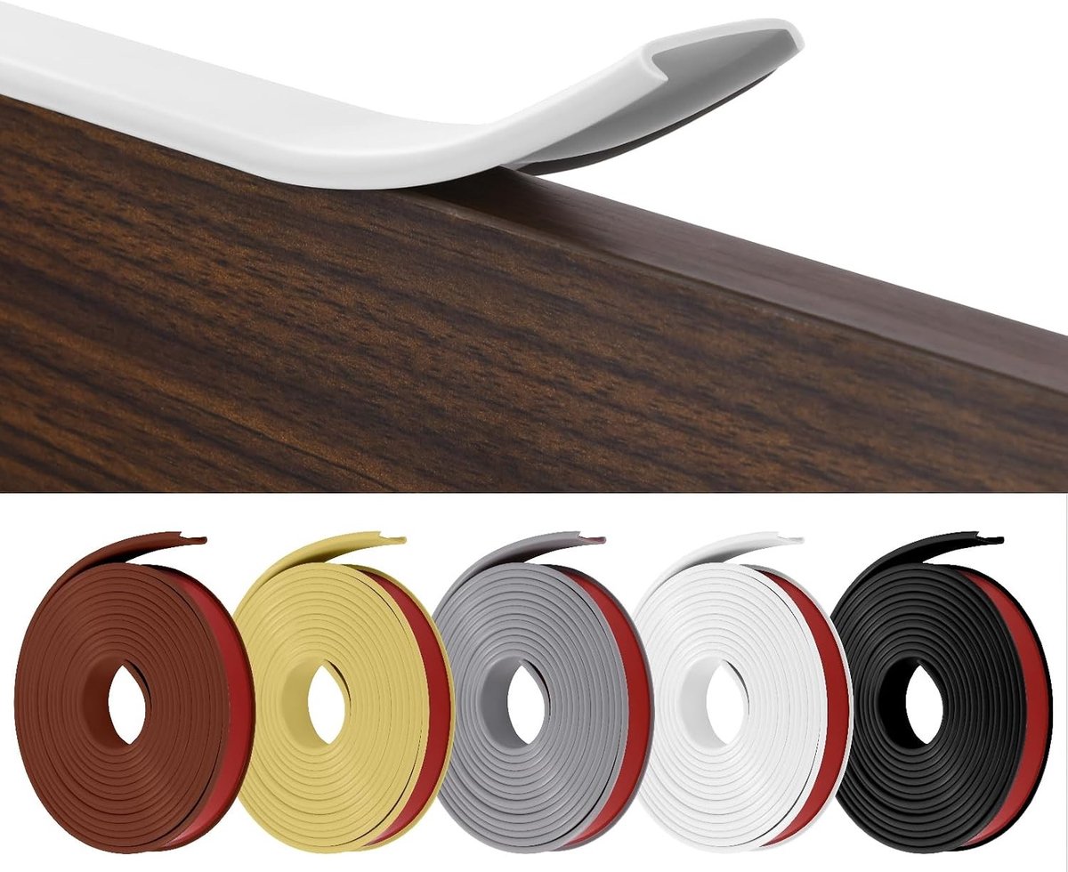 Flexibele U-vormige meubelrandband van 5m x 20mm, veilig voor baby's en ideaal voor meubels