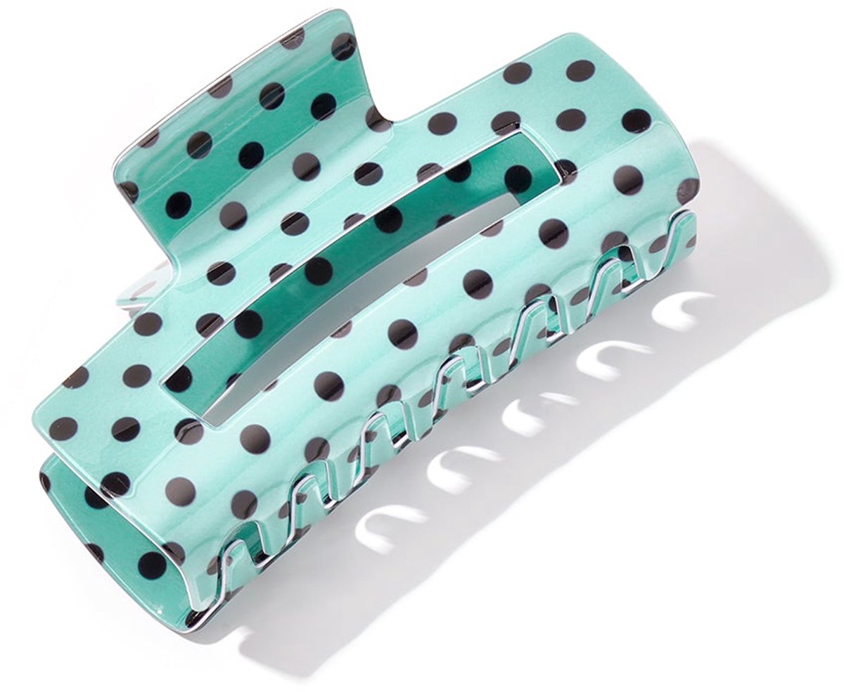 Haarclips met stippen, casual pvc-accessoires voor dagelijks gebruik - Lichtgroen