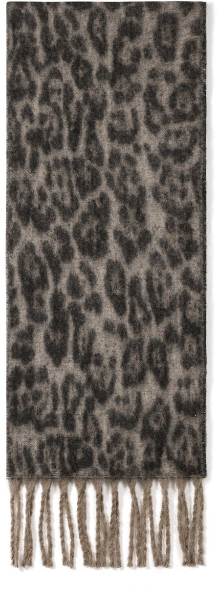Wintersjaals met bloemenprint, casual, polyester, dagelijkse accessoires - Grijs