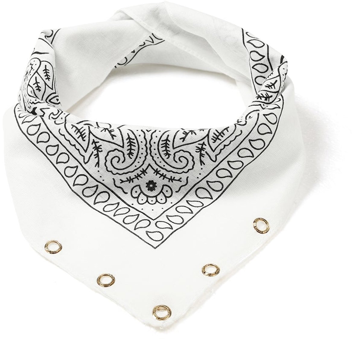 Zomersjaals met paisley-patroon, klassiek katoen, dagelijkse accessoires - Wit