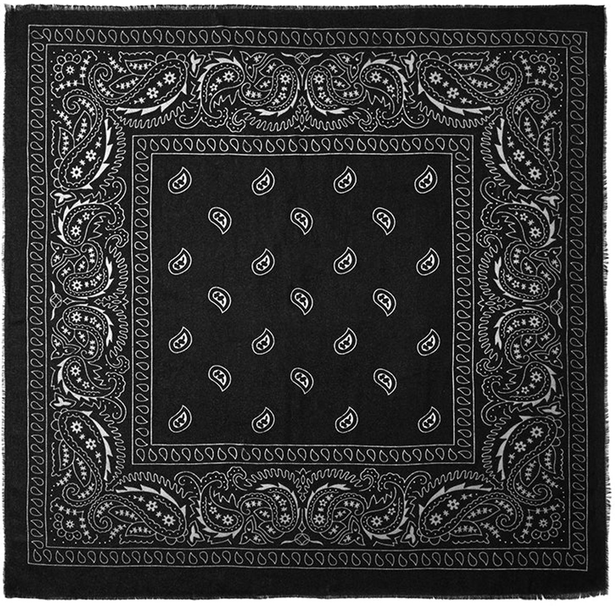 Wintersjaals met paisley-patroon, klassiek polyester, dagelijkse accessoires - Zwart