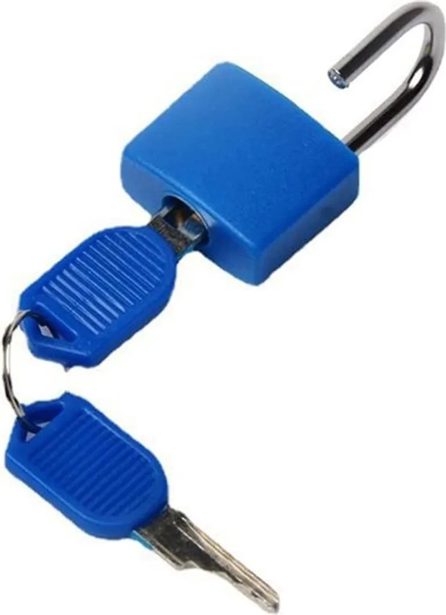 Gekleurde bagagesloten, hangsloten, koffersloten, sleutelbediende veiligheidssloten, mini-bagagesloten, Geschikt voor tassen, kledingkasten, koffers, gereedschapskisten, verkrijgbaar in 7 kleuren.